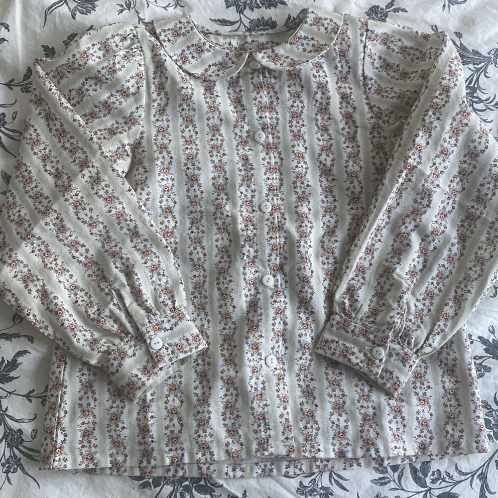 Floral Shirt, long sleeves, maison marelle (french brand),5y